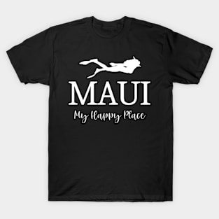 Maui – My Happy Place - Snorkeling Lover Design T-Shirt